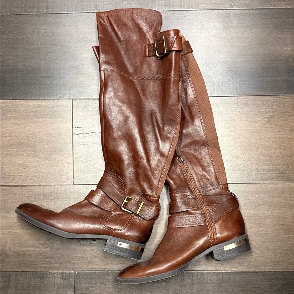 Vince Camuto Like New! Brown Leather Knee-High Boots